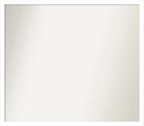 Vista 107 de Amanti Art Espejo de baño blanco para sobre el fregadero, 22 x 45 pulgadas, espejo de tocador rectangular blanco Lucie, marco de madera moderno