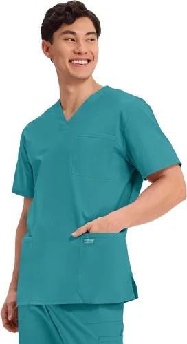 Vista 68 de Cherokee WW Professionals WW695 - Camisa de uniforme sanitario para hombre, con cuello en V