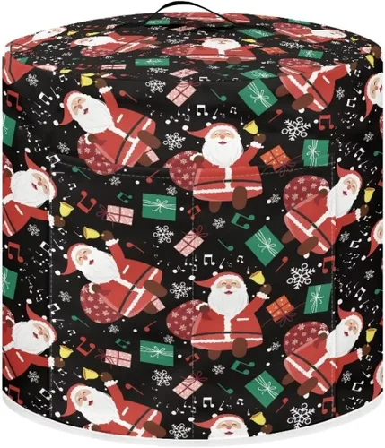 Vista 8 de Gomyblomy Funda para freidora de aire para árbol de Navidad, protector lavable para olla de arroz con asa y bolsillo, elegante y duradera, cubierta