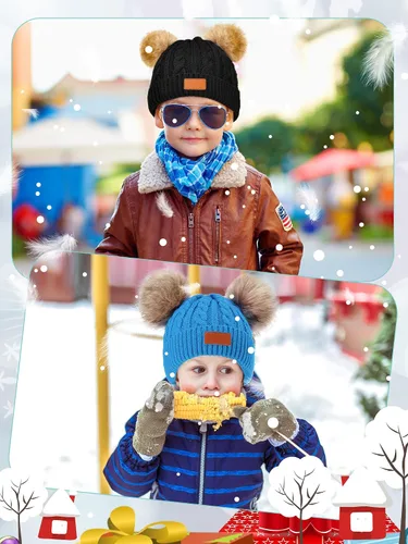 Vista 6 de Geyoga girls unisex-baby Beanie