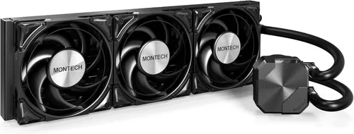 Vista 19 de MONTECH HyperFlow Digital 240 - Enfriador líquido de CPU, AIO de 9.449 in con bomba de 3100 RPM, 2 ventiladores E28 ARGB de 4.724 in, pantalla
