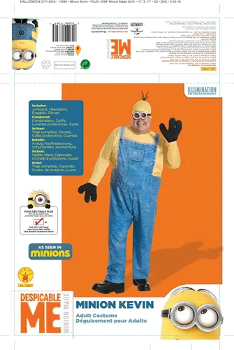 Vista 2 de Rubie's Disfraz de Minion Kevin para hombre, talla grande