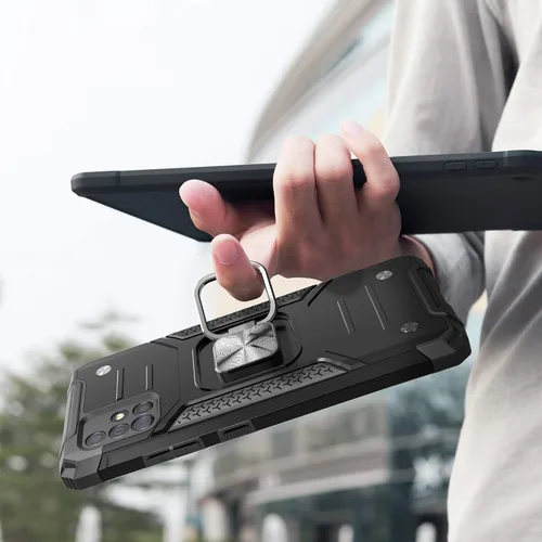 Vista 7 de Funda para Galaxy A71 5G con protector de pantalla, a prueba de caídas, ajuste delgado, con soporte para automóvil, funda protectora ligera