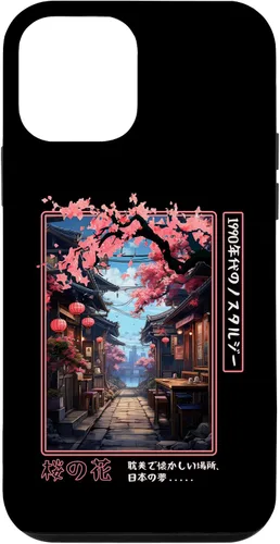 Vista 16 de iPhone 16 Japanese Vaporwave Nostalgia Cherry Blossoms 1990s Aesthetic Case