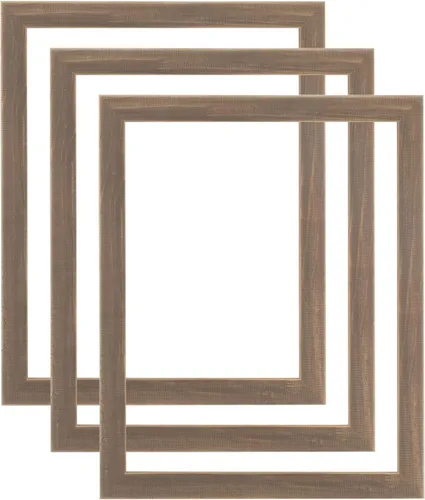 Vista 8 de Millbrook Collection - Portarretratos de madera country chic, paquete de 3, 8 x 10 pulgadas, color rojo Alabama, estrecho, molduras de madera maciza