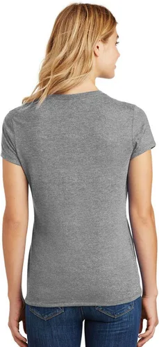 Vista 4 de District Made Ladies Perfect Tri Crew Tee. DM130L
