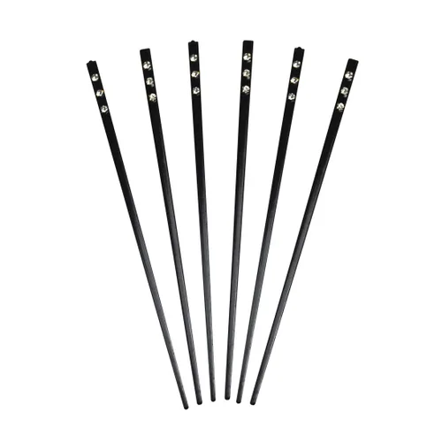 Vista 8 de Juego de 6 palillos para el cabello con 3 palillos de diamantes, 1 negro y 2 tortugas