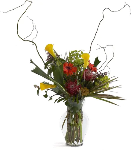 Vista 8 de Floral Supply Online Florero de Jardín de Primavera de 10 5/8" y Folleto Guía de Flores - Florero Decorativo de Vidrio para Arreglos Florales