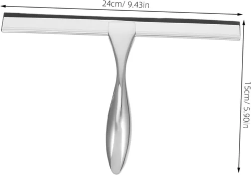 Vista 2 de Healeved Limpiaparabrisas de cristal de lujo para baño limpiador de acero inoxidable con mango deslizante