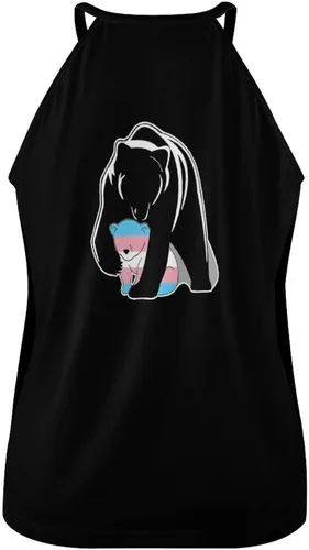 Vista 5 de Camiseta sin mangas con texto en inglés "Mama Bear" para mujer, camisetas sin mangas tipo túnica sin mangas a la moda