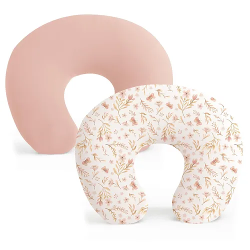 Vista 15 de Konssy Paquete de 2 Fundas para Almohada de Lactancia, Funda de Lactancia Elástica y Suave para Amamantar, Funda de Almohada para Bebés Niñas Niños
