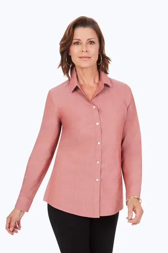 Vista 3 de Foxcroft Camiseta Dianna sin hierro Pinpoint Ls para mujer
