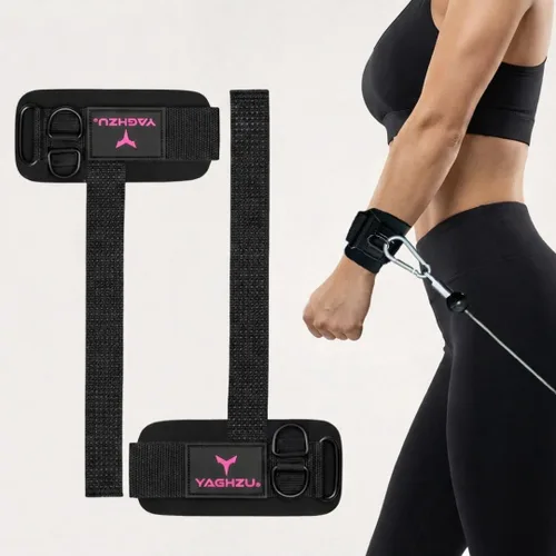Vista 11 de Weight Lifting Straps with D Ring - Gym Straps with D Ring Negro