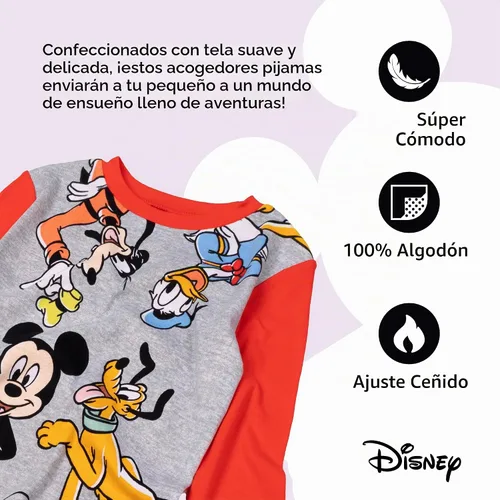 Vista 2 de Disney Unisex Kids' 2-piece Snug-fit Cotton Holiday Matching Pajamas Mejores Compañeros