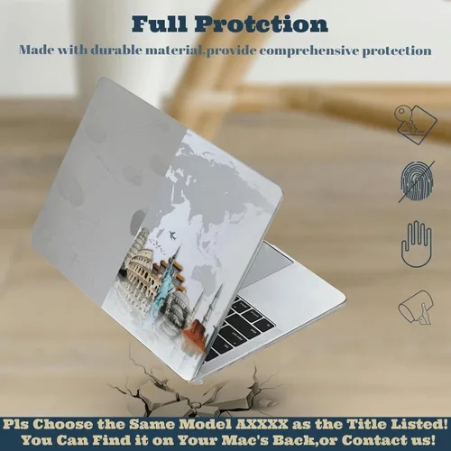 Vista 4 de Funda para MacBook Air de 15 pulgadas M5 M4 M3 M2 2026 2025 2024 2023 modelo A2941 A3114 A3241 A3448 con pantalla Retina, carcasa rígida resistente