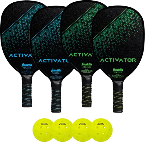 Vista 13 de Franklin Sports Juego de paletas y pelotas de pickleball - Raquetas de madera para pickleball + bolas - Activador - Aprobado por USAPA Juego