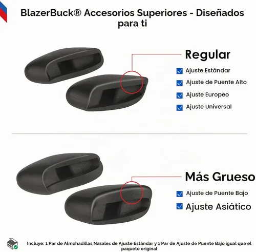 Vista 4 de BLAZERBUCK Almohadillas de nariz de repuesto para Oakley Half Jacket 2.0 OO9144/Half Jacket 2.0 XL OO9154 Sunglass Negro