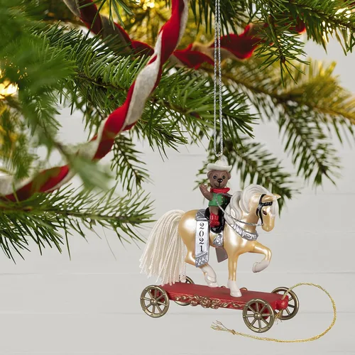 Vista 6 de Hallmark Keepsake Adorno de Navidad, año 2021, un pony para Navidad
