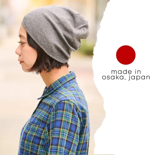 Vista 6 de CHARM Gorro de algodón orgánico para hombre, gorro de punto holgado para mujer, fabricado en Japón