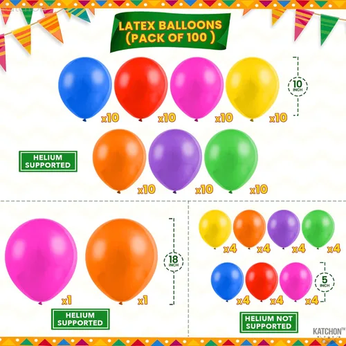 Vista 3 de katchOn, Kit de arco de globos para fiesta – 105 piezas de decoraciones