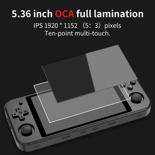 Vista 3 de Daxceirry RG552 Handheld Android System Game Console High Speed EMMC 5.1 and 16G Linux System Built-in 6400 mAh Battery with 5.36in Touch Screen