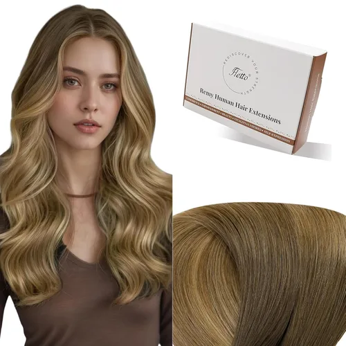 Vista 18 de Hetto - Extensiones de cabello humano real para coser, color negro azabache, #1, 12 pulgadas, 2.47 onzas Adhesivo suave, fuerte, uso diario