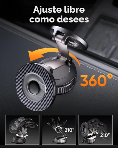 Vista 7 de Magsafe - Soporte para teléfono de automóvil con aspiradora [más de 120 libras de succión más fuerte y 3000 gf magnético más fuerte] Soporte