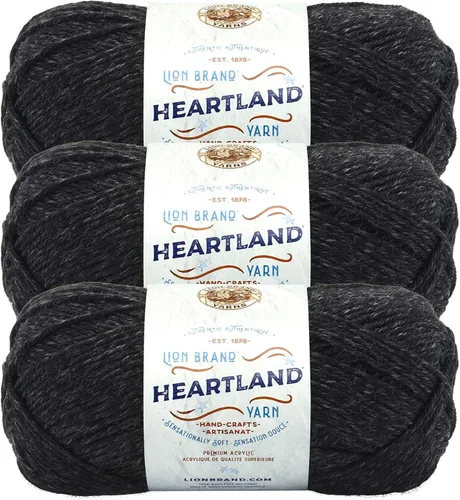 Vista 39 de Lion Brand Yarn Heartland Yarn, Hilo de Peso Medio para Tejer, Ganchillo y Manualidades, 1 Paquete, Great Smoky Mountains Grandes Montañas Humeantes