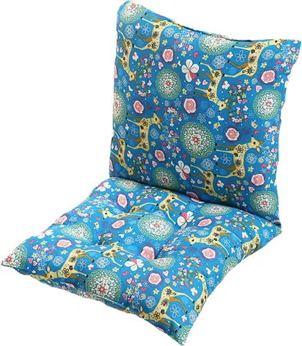 Vista 10 de Cojín para silla de respaldo alto, cojines y cojines de silla de alta calidad, cojín de respaldo y asiento con lazos para patio, jardín, oficina