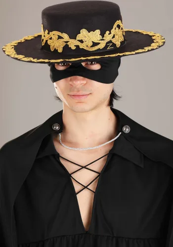 Vista 3 de Disfraz Deluxe de Zorro para Adultos Multicolor