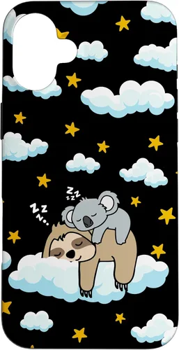 Vista 23 de Funny Sleeping Sloth with Baby Koala Mama Bear Napping Gift Case for iPhone 17