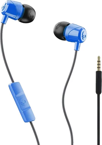 Vista 3 de Auriculares Skullcandy Jib con cable y conector AUX de 3.5 mm, con ajuste de aislamiento de ruido, micrófono en línea y control de llamadas y Negro