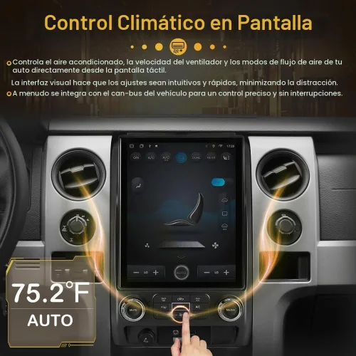 Vista 7 de Actualización de radio de coche Android 13 de 12.1 pulgadas para Ford F150 2009 2010 2011 2012 con 4G LTE, DSP Audio, Bluetooth 5.0, CarPlay/Android