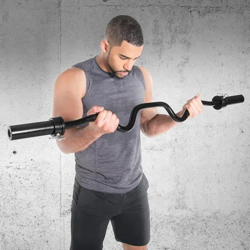 Vista 9 de CAP 48" Olympic Super Curl Bar Heavy Duty Solid Steel, 500 lb Capacity