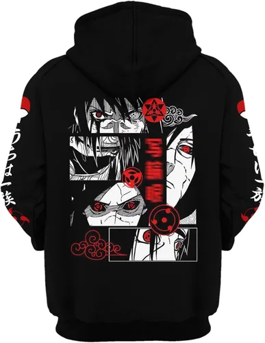 Vista 3 de NATJUN Sudadera con capucha de anime japonés aldult Cómodas sudaderas impermeables de moda de dibujos animados sudaderas casuales