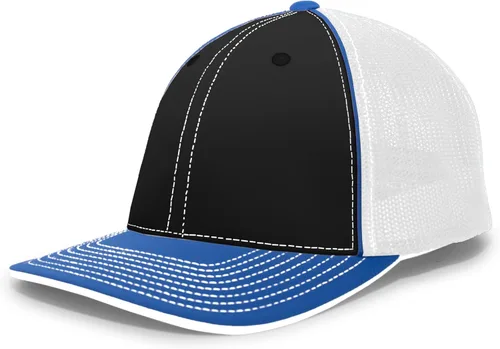 Vista 15 de Pacific Headwear Gorra unisex Pacific Headwear Trucker Flexfit® para adultos Grafito/Negro/Negro