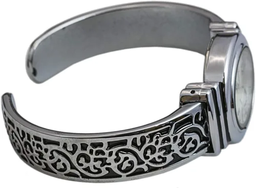 Vista 8 de Ginebra W9132 - Reloj de pulsera con bisagras para mujer, diseño oxidado, esfera blanca, Blanco, Moderno