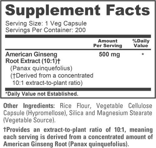 Vista 4 de NusaPure American Ginseng 5000 mg - 200 cápsulas vegetales (vegetariano, sin OMG y sin gluten)