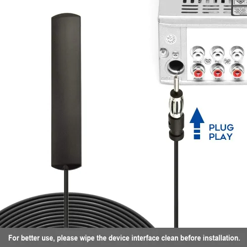 Vista 4 de Bingfu Antena de coche estéreo para coche, antena de radio FM AM, montaje adhesivo para coche, antena de parche oculto para vehículo, camión, SUV
