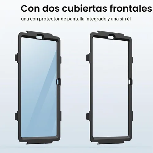 Vista 8 de Gerutek Funda para Samsung Galaxy Tab S6 Lite de 10.4 pulgadas 2024/2022/2020, funda protectora de cuerpo completo con protector de pantalla Negro