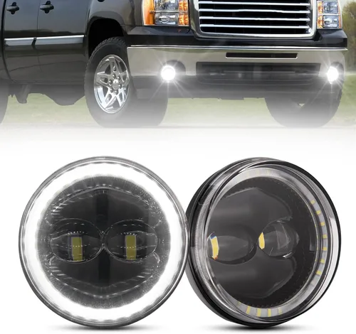 Vista 8 de BUNKER INDUST Luces antiniebla LED para 2007-2013 GMC Sierra 1500/2007-2014 Sierra 2500HD 3500HD, Kit de luces antiniebla de repuesto para Fog Lights