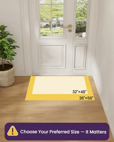 Vista 2 de DEXI - Tapete ultradelgado para puerta de interior, 32 x 48 pulgadas Beige