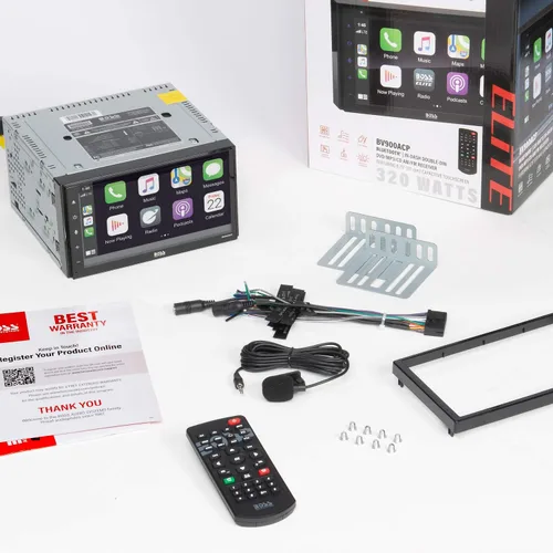 Vista 6 de BOSS Audio Systems Elite BV900ACP - Reproductor multimedia para automóvil con Apple CarPlay-Android Auto, doble Din, pantalla táctil capacitiva