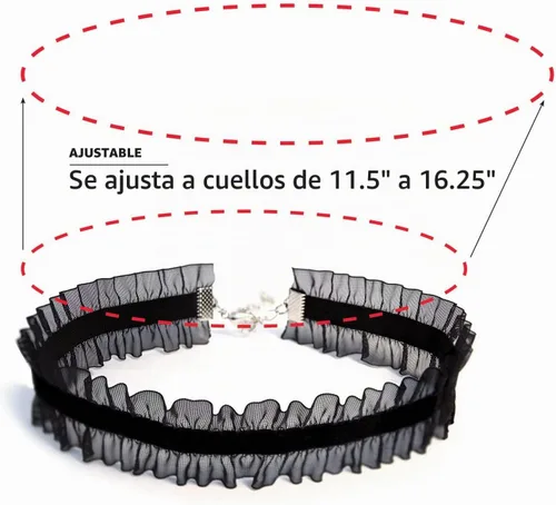 Vista 4 de Máscara de mujer gato y gargantilla negra transparente; máscara sexy