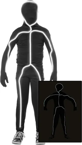 Vista 2 de Disfraz de figura de palo iluminado para niños