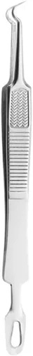 Vista 3 de Precisión de precisión de precisión 3 unids espinilla curvada punta de acero Comedone Splinter Extractor herramienta herramienta herramienta