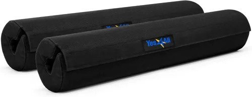 Vista 8 de Yes4All Ergonomic Foam Bar Pad, Olympic Barbell Squat & Neck Pad for Squats, Hip Thrusts & Weight Lifting Bar Negro