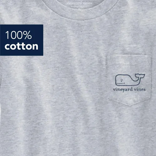 Vista 3 de vineyard vines Boys' Short Sleeve Vintage Whale Pocket T-Shirt