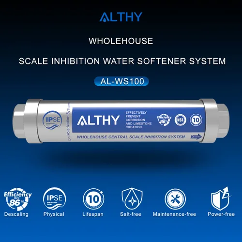 Vista 2 de ALTHY Sistema descalcificador de agua para toda la casa WS100, evita la acumulación de incrustaciones y la corrosión del óxido, suavizante de agua
