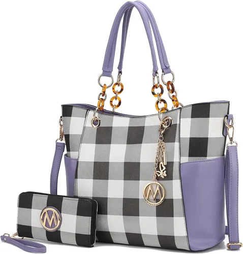 Vista 35 de MKF Collection - Juego de bolsa de mano para mujer, con cartera y asa superior, de piel vegana